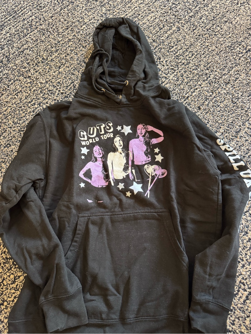 Guts World Tour Black Graphic Hoodie Olivia Rodrigo